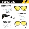 image:imageDUCO Night Driving Glasses Women Fit Over Glasses Night Vision Goggles Light Weight TR90 Frame Anti Glare Lens CBlack Frame Night Vision Lens