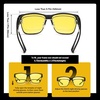 image:imageDUCO Night Driving Glasses Women Fit Over Glasses Night Vision Goggles Light Weight TR90 Frame Anti Glare Lens CBlack Frame Night Vision Lens