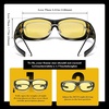 image:imageDUCO Night Vision Driving Glasses Fit Over Glasses for Men and Women Anti Glare Polarized Yellow Nighttime Lens