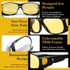 image:imageDUCO Night Vision Driving Glasses Fit Over Glasses for Men and Women Anti Glare Polarized Yellow Nighttime Lens