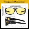 image:imageDUCO Night Vision Driving Glasses Fit Over Glasses for Men and Women Anti Glare Polarized Yellow Nighttime Lens