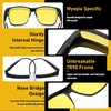 image:imageDUCO Night Vision Driving Glasses Fit Over Glasses for Men and Women Anti Glare Polarized Yellow Nighttime Lens D02Matte Black Frame Night Vision Lens