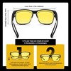 image:imageDUCO Night Vision Driving Glasses Fit Over Glasses for Men and Women Anti Glare Polarized Yellow Nighttime Lens D02Matte Black Frame Night Vision Lens