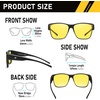 image:imageDUCO Night Vision Driving Glasses Fit Over Glasses for Men and Women Anti Glare Polarized Yellow Nighttime Lens D02Matte Black Frame Night Vision Lens