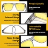 image:imageDUCO Night Vision Driving Glasses Fit Over Glasses for Men and Women Anti Glare Polarized Yellow Nighttime Lens D02Transparent Gray Frame Night Vision Lens