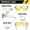 image:imageDUCO Night Vision Driving Glasses Fit Over Glasses for Men and Women Anti Glare Polarized Yellow Nighttime Lens D02Transparent Gray Frame Night Vision Lens