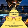 image:imageDUCO Night Vision Driving Glasses for Men Anti Glare Polarized HD Lens Fashion Nighttime Running Fishing Glasses DC8125Purple Frame Night Vision Lens