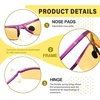 image:imageDUCO Night Vision Driving Glasses for Men Anti Glare Polarized HD Lens Fashion Nighttime Running Fishing Glasses DC8125Purple Frame Night Vision Lens