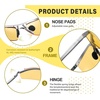 image:imageDUCO Night Vision Driving Glasses for Men Anti Glare Polarized HD Lens Fashion Nighttime Running Fishing Glasses DC8125Silver Frame Night Vision Lens