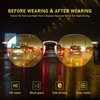 image:imageDUCO Night Vision Glasses for Men Women Chic Metal Polygon Frame AntiGlare UV400 Protection Yellow Polarized Lens 309YBlack Gold Frame Night Vision Lens