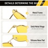 image:imageDUCO Night Vision Glasses for Men Women Chic Metal Polygon Frame AntiGlare UV400 Protection Yellow Polarized Lens 309YBlack Gold Frame Night Vision Lens