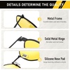 image:imageDUCO Night Vision Glasses for Men Women Chic Metal Polygon Frame AntiGlare UV400 Protection Yellow Polarized Lens 309YMatte Black Frame Night Vision Lens