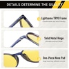 image:imageDUCO Night Vision Glasses for Men Women Round Anti Glare Glasses Night Driving Polarized UV400 Protection 305Y