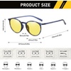 image:imageDUCO Night Vision Glasses for Men Women Round Anti Glare Glasses Night Driving Polarized UV400 Protection 305Y