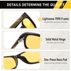 image:imageDUCO Night Vision Glasses for Men and Women Anti Glare Night Driving Glasses Polarized UV400 Protection Yellow Glasses 223 Brown Frame Night Vision Lens