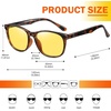 image:imageDUCO Night Vision Glasses for Men and Women Anti Glare Night Driving Glasses Polarized UV400 Protection Yellow Glasses 223 Brown Tortoise Frame Night Vision Lens