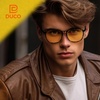 image:imageDUCO Night Vision Glasses for Men and Women Anti Glare Night Driving Glasses Polarized UV400 Protection Yellow Glasses 223 Brown Tortoise Frame Night Vision Lens