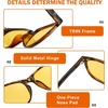 image:imageDUCO Night Vision Glasses for Men and Women Anti Glare Night Driving Glasses Polarized UV400 Protection Yellow Glasses 223 Brown Tortoise Frame Night Vision Lens