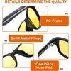image:imageDUCO Night Vision Glasses for Men and Women Anti Glare Night Driving Glasses Polarized UV400 Protection Yellow Glasses 223 Matte Black Frame Night Vision Lens
