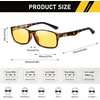 image:imageDUCO Night Vision Glasses for Men and Women Anti Glare Night Driving Glasses Polarized UV400 Protection Yellow Glasses 223 Tortoise Frame Night Vision Lens