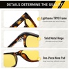 image:imageDUCO Night Vision Glasses for Men and Women Anti Glare Night Driving Glasses Polarized UV400 Protection Yellow Glasses 223 Tortoise Frame Night Vision Lens