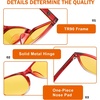 image:imageDUCO Night Vision Glasses for Men and Women Anti Glare Night Driving Glasses Polarized UV400 Protection Yellow Glasses 223 Wine Red Frame Night Vision Lens