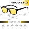 image:imageDUCO Night Vision Glasses for Men and Women Anti Glare Night Driving Glasses Polarized UV400 Protection Yellow Glasses 8016Black Frame Night Vision Lens
