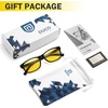image:imageDUCO Night Vision Glasses for Men and Women Anti Glare Night Driving Glasses Polarized UV400 Protection Yellow Glasses 8016Black Frame Night Vision Lens
