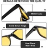 image:imageDUCO Night Vision Glasses for Men and Women Anti Glare Night Driving Glasses Polarized UV400 Protection Yellow Glasses 8016Black Frame Night Vision Lens