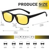 image:imageDUCO Night Vision Glasses for Men and Women Anti Glare Night Driving Glasses Polarized UV400 Protection Yellow Glasses 8016Matte Frame Night Vision Lens