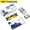 image:imageDUCO Night Vision Glasses for Men and Women Anti Glare Night Driving Glasses Polarized UV400 Protection Yellow Glasses 8016Matte Frame Night Vision Lens