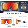 image:imageDUCO Non Polarized Cycling Sunglasses UV400 Running Shades DC0025Gunmetal Frame Revo Orange Lens