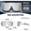 image:imageDUCO Non Polarized Cycling Sunglasses UV400 Running Shades DC0025White Frame Revo Grey Lens