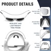 image:imageDUCO Non Polarized Cycling Sunglasses UV400 Running Shades DC0025White Frame Revo Grey Lens