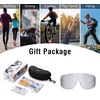 image:imageDUCO Non Polarized Cycling Sunglasses UV400 Running Shades DC0025White Frame Revo Grey Lens