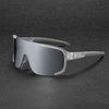image:imageDUCO Non Polarized Cycling Sunglasses UV400 Running Shades DC0025White Frame Revo Grey Lens