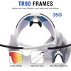 image:imageDUCO Non Polarized Sports Sunglasses UV400 Running Shades DC003206whiteblackorange