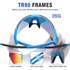 image:imageDUCO Non Polarized Sports Sunglasses UV400 Running Shades DC003207blueblackorange