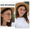 image:imageDUCO Oversized Cat Eye Sunglasses for Women Retro Round Polarized Sun Glasses UV400 Protection W018Gold Pink