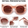 image:imageDUCO Oversized Cat Eye Sunglasses for Women Trendy Sunglasses 1201Champagne Frame Brown Lens