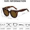 image:imageDUCO Oversized Cat Eye Sunglasses for Women Trendy Sunglasses 1201Tortoise Frame Brown Lens