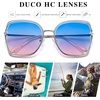 image:imageDUCO Oversized Fashion Sunglasses for Women Colorful UV Protection Lens Trendy Retro Designer Sunglasses DC1226Blue Pink