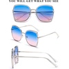 image:imageDUCO Oversized Fashion Sunglasses for Women Colorful UV Protection Lens Trendy Retro Designer Sunglasses DC1226Blue Pink