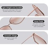 image:imageDUCO Oversized Fashion Sunglasses for Women Colorful UV Protection Lens Trendy Retro Designer Sunglasses DC1226Gold Frame Gradient Brown Lens