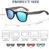 image:imageDUCO Polarized Driving Handmade Walnut Wooden 100 UV 400 Protection Sunglasses for Men 2141Black Frame Revo Green Lens