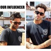 image:imageDUCO Polarized Driving Handmade Walnut Wooden 100 UV 400 Protection Sunglasses for Men 2141Grey Lens Bamboo Temple