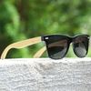image:imageDUCO Polarized Driving Handmade Walnut Wooden 100 UV 400 Protection Sunglasses for Men 2141Grey Lens Bamboo Temple