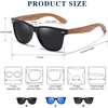 image:imageDUCO Polarized Driving Handmade Walnut Wooden 100 UV 400 Protection Sunglasses for Men 2141Grey Lens Walnut Temple