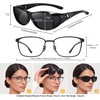 image:imageDUCO Polarized Fitover Sunglasses UV400 Protection amp HD for Unisex 895301 L Black Frame Gray Lens