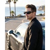 image:imageDUCO Polarized Fitover Sunglasses UV400 Protection amp HD for Unisex 895302 M Black Frame Gray Lens